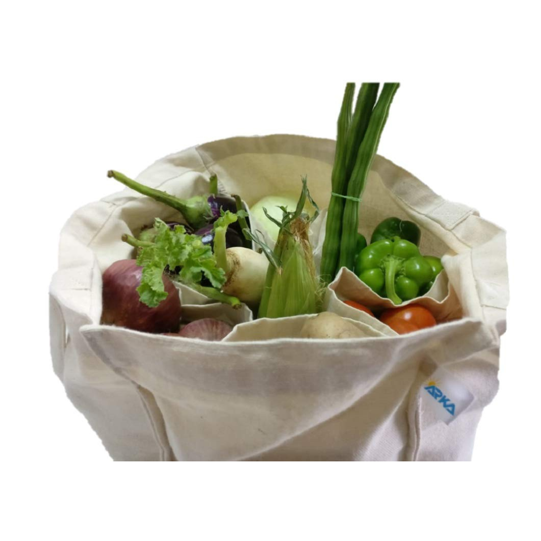 Untitled design (59) 100% Cotton Canvas Shopping Bag for Vegetables and Groceries