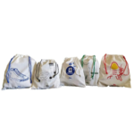 Arka Home Products Kids Travel Accessories Bag Set - Wash, Wear, Socks/Belt and Shoes Bags (100% Cotton) (Set of 5)