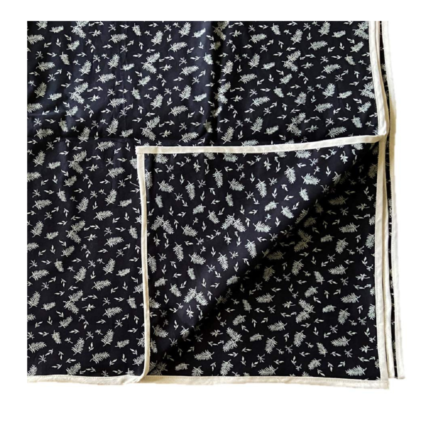 Arka Home Products 100% Pure Cotton Printed Dohar - Comforter Reversible Double-Layered (Double, Blue Base with White Leaves)
